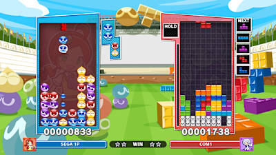 シリーズ最新作となる『ぷよぷよテトリス２』。『ぷよぷよ』と『テトリス』、二大パズルゲームが競演する人気タイトル。