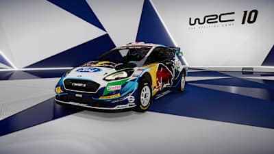 Red Bull sporcusu Adrien Fourmaux'nun Ford Fiesta WRC'si...