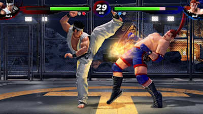 Una captura de pantalla de Virtua Fighter.