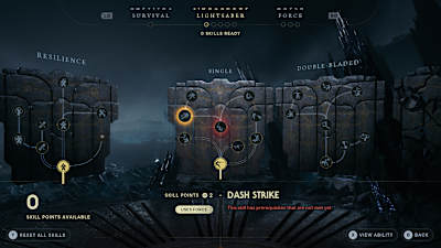 Yetenekler üç ana ve dokuz alt başlık altında gruplandırılmış