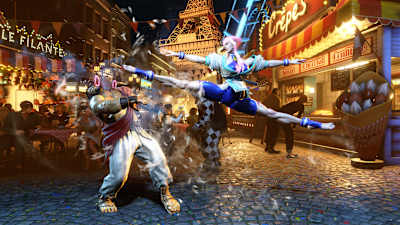 Manon ejecuta una elegante patada en Street Fighter 6.