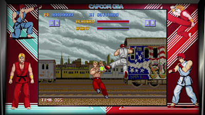 Image of original Street Fighter gameplay from 1987.