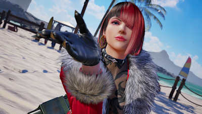 A screenshot of Anna Williams from Tekken 8.