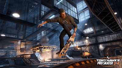 Tony Hawk jeździ na deskorolce w odlewni stali w odświeżonej wersji gry Tony Hawk's Pro Skater 3+4.