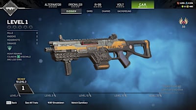 C.A.R. SMG weapon in Apex Legends.