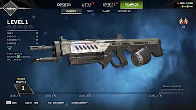 Rampage LMG weapon in Apex Legends.