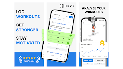 Screenshots der Hevy Fitness-App