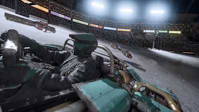 Screenshot aus Star Wars: Galactic Racer zeigt ein Rennen.