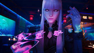 A graphic showing new Agent Hush in VALORANT.