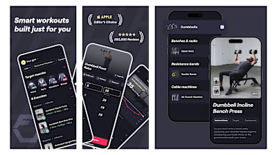 Screenshots der Fitbod Fitness App 