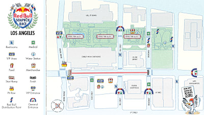 Red Bull Soapbox Los Angeles event map