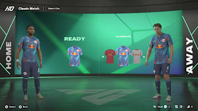  A screenshot from EA FC 27 showing players in RB Leipzig kits.