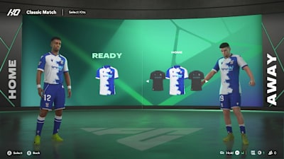 EA FC 27'den, Tenerife formaları giyen oyuncuları gösteren bir ekran görüntüsü.