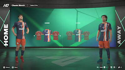 A screenshot from EA FC 27 showing players in Montpellier kits. 
