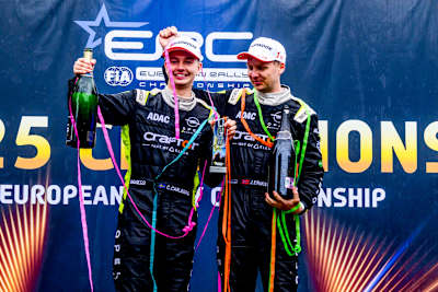 The 2025 season ended with two titles for Carlberg (left)