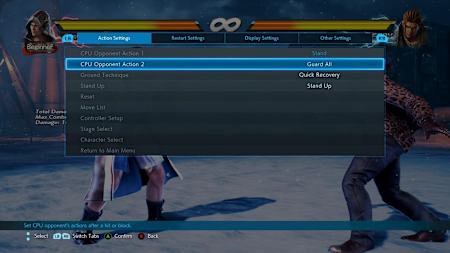 Optimale Einstellungen für Combos im Practice Mode