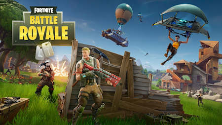 A promo image from the video game Fortnite.