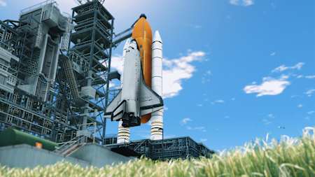 A screenshot from the Grand Theft Space mod