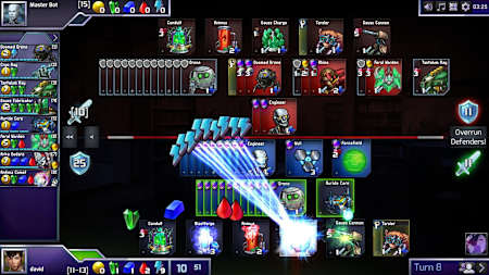 A screenshot of Prismata.
