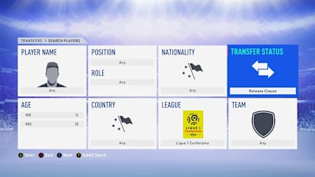 You can now search by release clause in FIFA 19's career mode