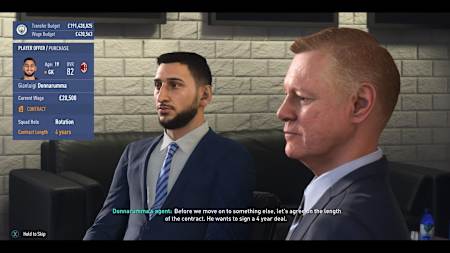 Milan keeper Gianluigi Donnarumma has high potential in FIFA 19