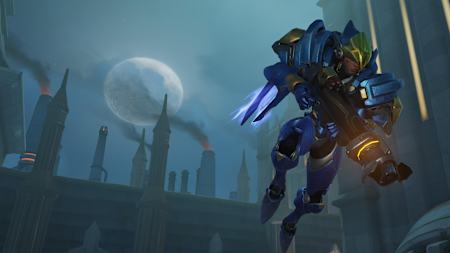 A screenshot of Pharah in Overwatch