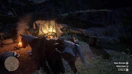 A campground in Red Dead Redemption 2
