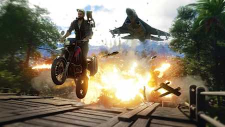 A screenshot of chase acton in the forthcoming video game Just Cause 4.