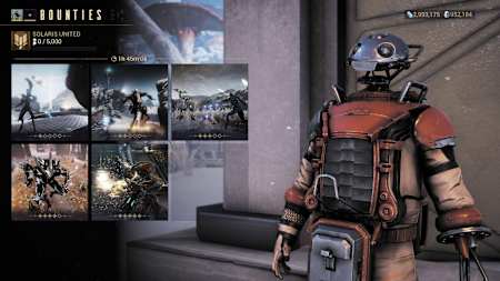 Complete bounties to receive both rewards and syndicate standing