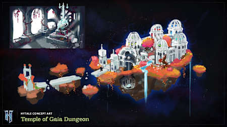 Konzeptgrafik des Portal Dungeons: Tempel of Gaia