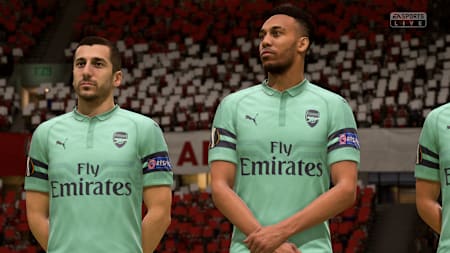 Striker Aubameyang is the highest-rated (88) player in the team