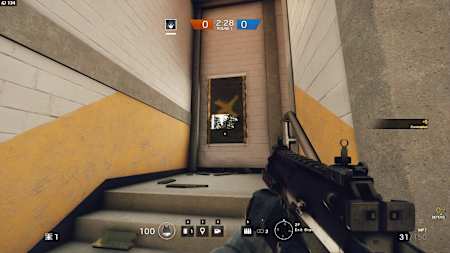 Das gelbe Treppenhaus vom Konsulat