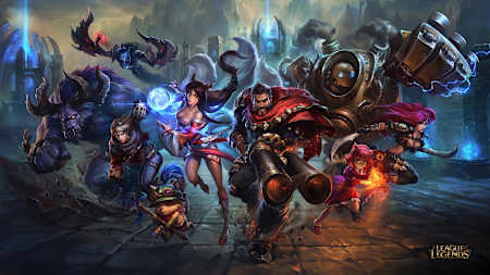 Artwork of champions in League of Legends
