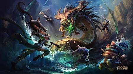 Artwork of Baron Nashor in League of Legends.
