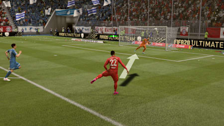 FIFA 20 shot on target