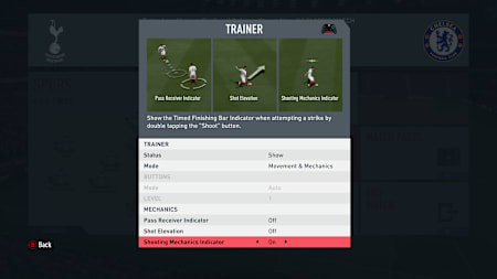 Pause the game at any time to customise the Trainer menu