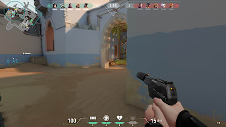 This is an exposed position, but can protect both angles into B