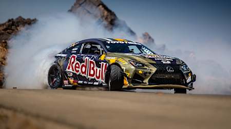 Jordanian drift racer Ahmad Daham pictured testing his new Lexus RC F drifting car.