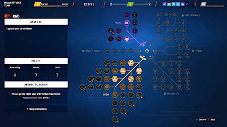 Kariyer modunda zengin bir araştırma & geliştirme ağacı yer alıyor