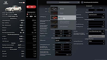 Una captura de pantalla de Gran Turismo 7 muestra el menú de configuración.
