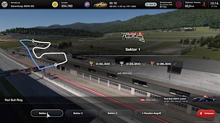 Una captura de pantalla de Gran Turismo 7 muestra el dominio de la pista en el Red Bull Ring.