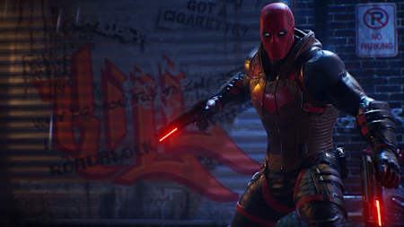 Una captura de pantalla de Gotham Knights muestra a Red Hood.