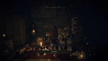 Zwei weibliche Figuren halten einen Stab