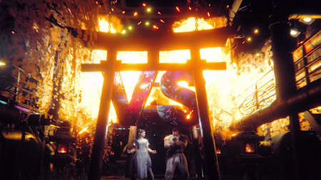 A screenshot of Chun-Li and Ryu about to battle from Street Fighter 6