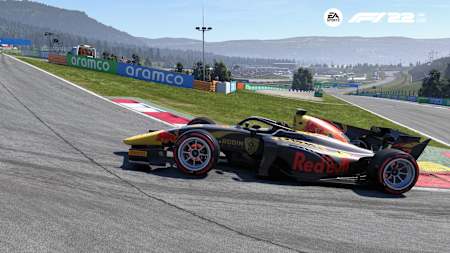 Screenshot aus F1 22 zeigt einen Formel-2-Boliden am Red Bull Ring.