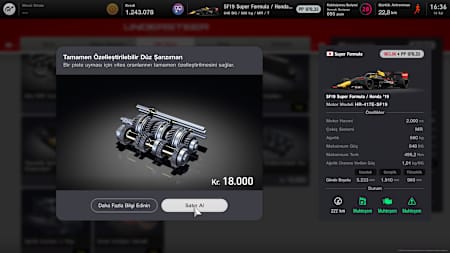 Her parçanın Performans Puanı'na etkisi satın almadan önce görülebiliyor.