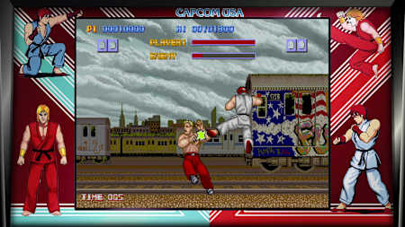Image of original Street Fighter gameplay from 1987.