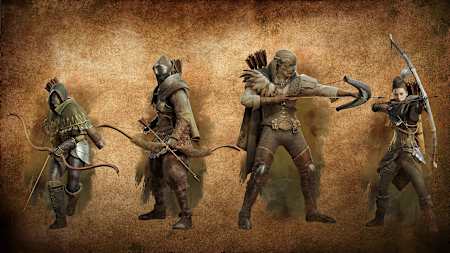 Bogenschützen kämpfen aus der Ferne