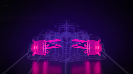 Artwork aus F1 24 zeigt die Radaufhängung eines F1-Rennwagens.