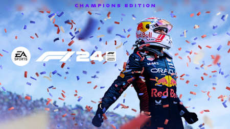 Artwort zeigt das Titelbild der F1 24 Champions Edition.